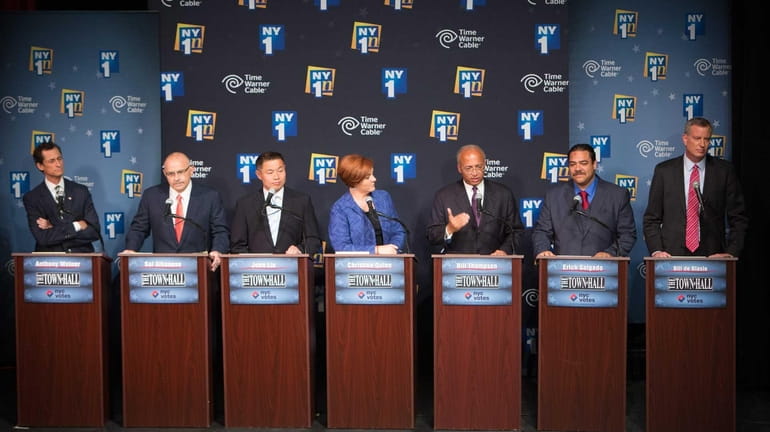(L-R) Democratic primary candidates for Mayor of New York City...