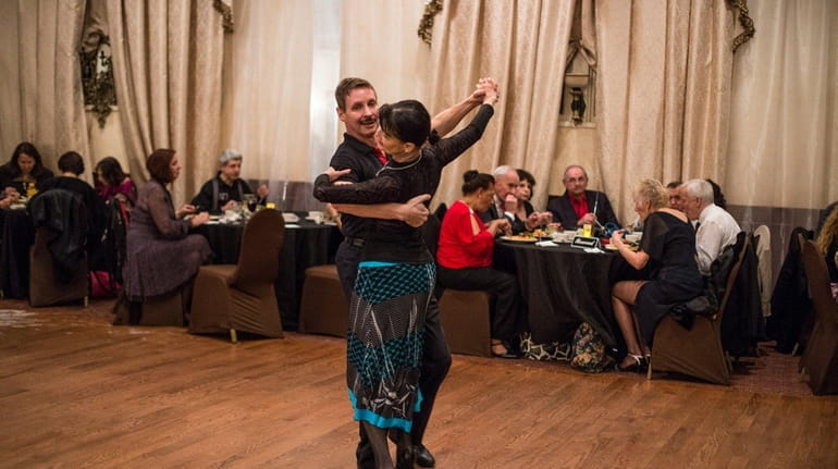 Diane and Neil Shell of Douglaston, Queens, dance at a...