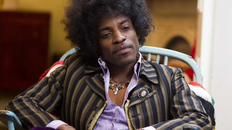 Andre Benjamin portrays Jimi Hendrix in the film "Jimi: All...