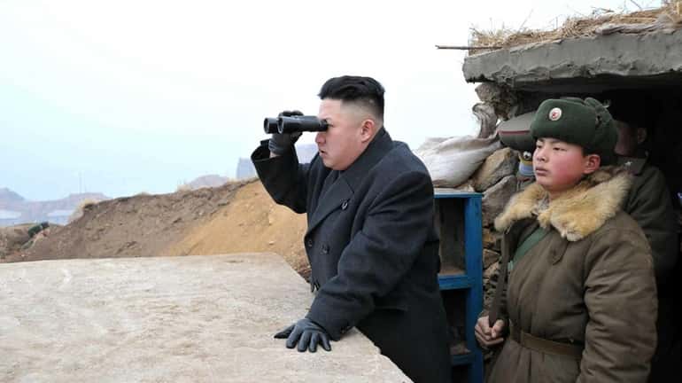 In this photo released by the Korean Central News Agency...