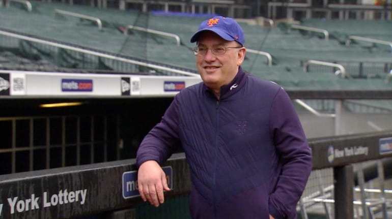 New Mets owner Steve Cohen at Citi Field for a...