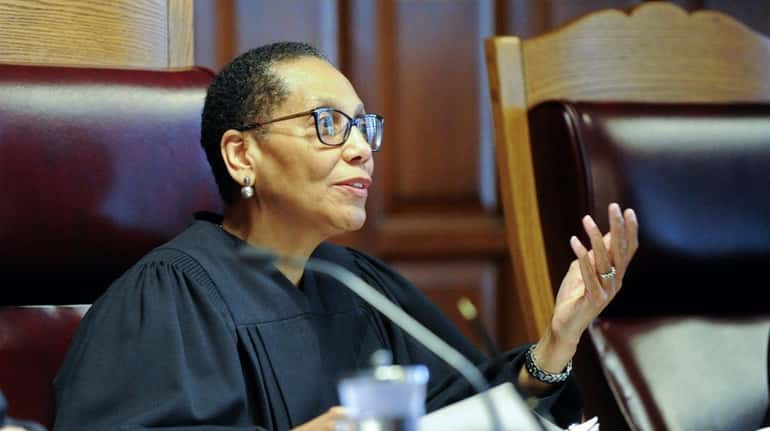 Sheila Abdus-Salaam, Associate Judge of the Court of Appeals, listens...
