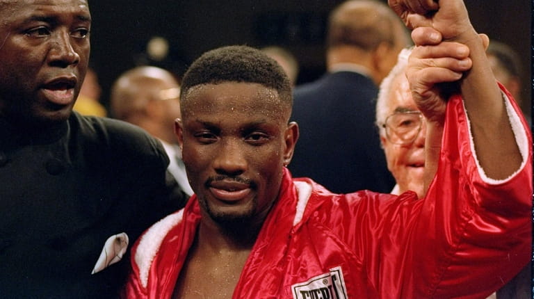 Pernell Whitaker stands in the ring before a fight against...