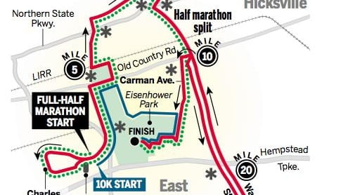 This course map shows the route for the 2014 Long...