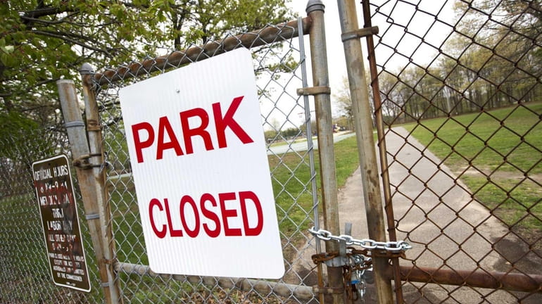 Roberto Clemente Park in Brentwood remained closed as air monitors...