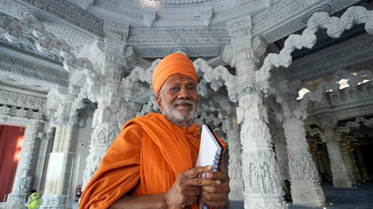 Hindu monk, Swami Akshaymunidas, one of the main designers of...