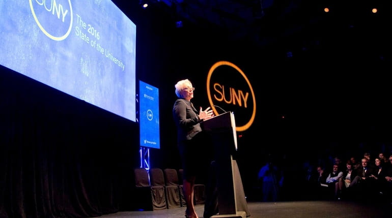 State University of New York Chancellor Nancy Zimpher delivers the...