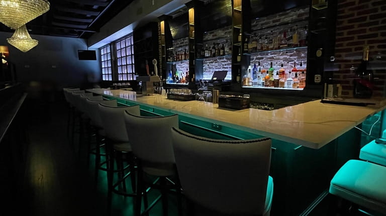 The chic and modern bar area at Avenue in Bellmore.