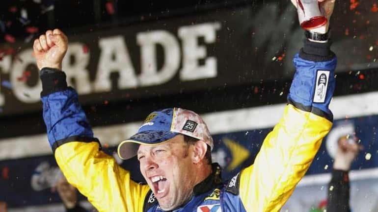 Matt Kenseth celebrates after winning the NASCAR Daytona 500 Sprint...