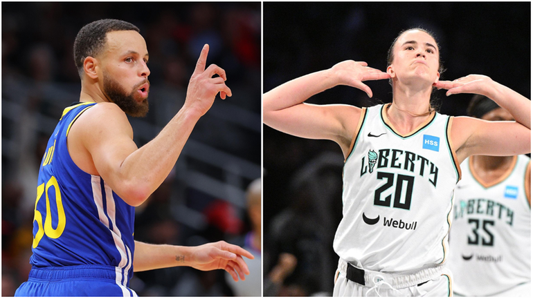 Stephen Curry, left, and Sabrina Ionescu will battle head-to-head in...