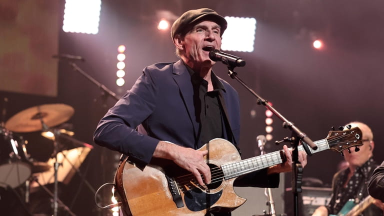 James Taylor performs at the seventh annual Love Rocks NYC Benefit...