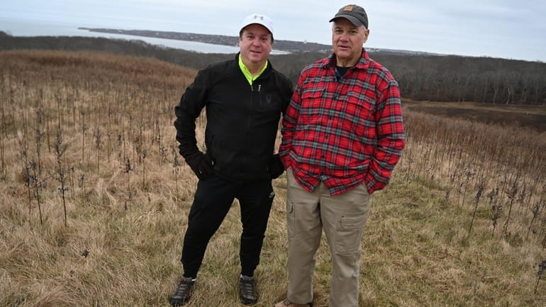 Ricard Whalen and Tom Ruhle at a site where East...