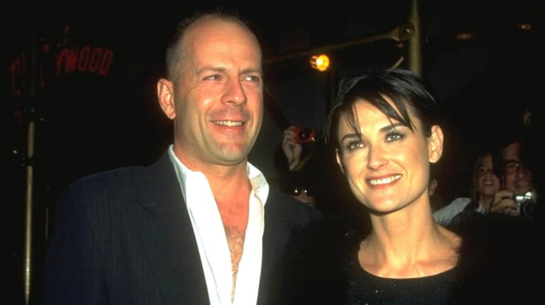 Former spouses Bruce Willis and Demi Moore, seen in an undated...