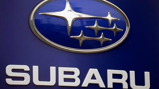 In this Aug. 31, 2011, file photo, a Subaru logo...