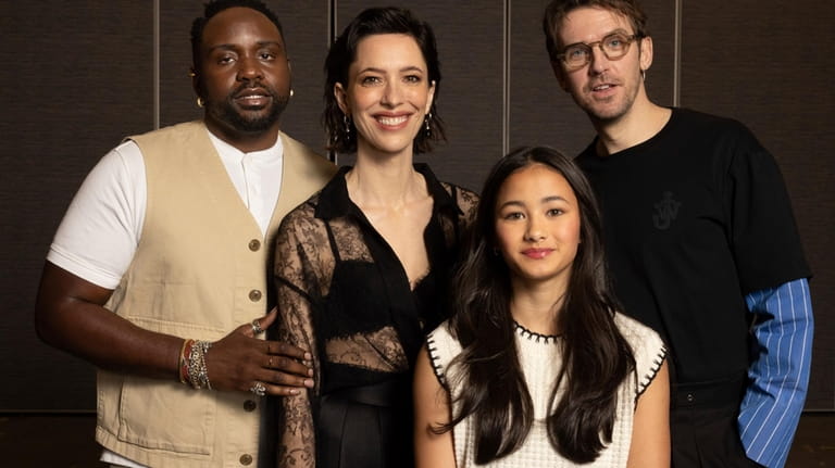 Brian Tyree Henry, from left, Rebecca Hall, Kaylee Hottle, and...