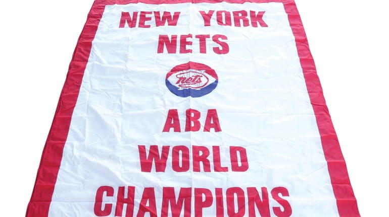 An image of a New York Nets championship banner available...