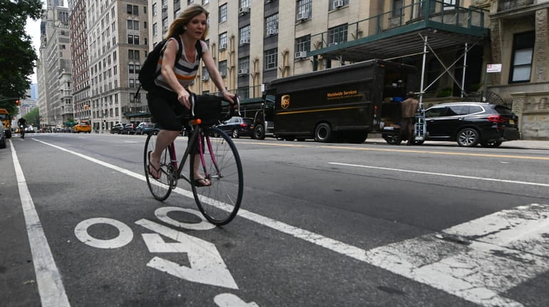 A protected bike lane planned for Central Park West got the...