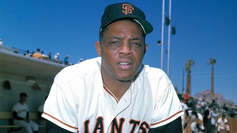 Willie Mays, outfielder for the San Francisco Giants, is shown...