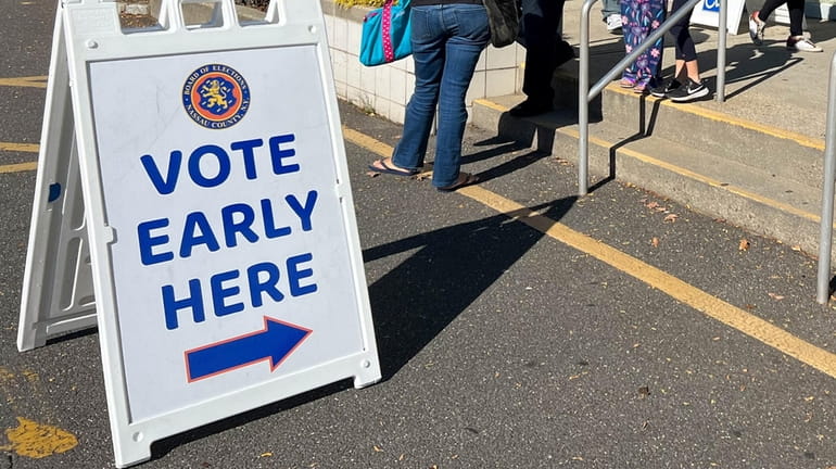 Early voting at polling place, October 29, 2022 in Rockville...