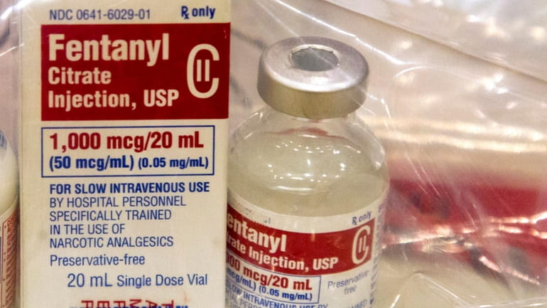 Fentanyl seized by the Nassau County police. Much of the increase...