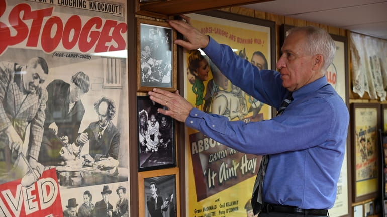 Lawrence Wolff's walls are covered with movie memorabilia he has...