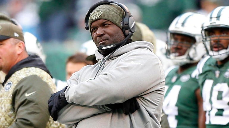 Head coach Todd Bowles of the New York Jets looks...
