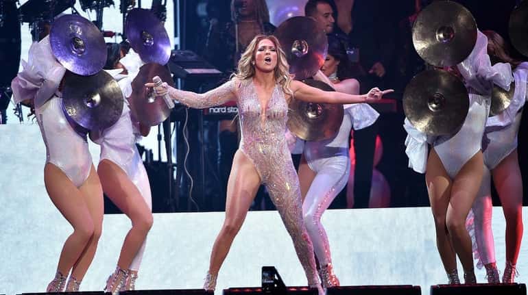 Jennifer Lopez performs during the It's My Party Tour at...