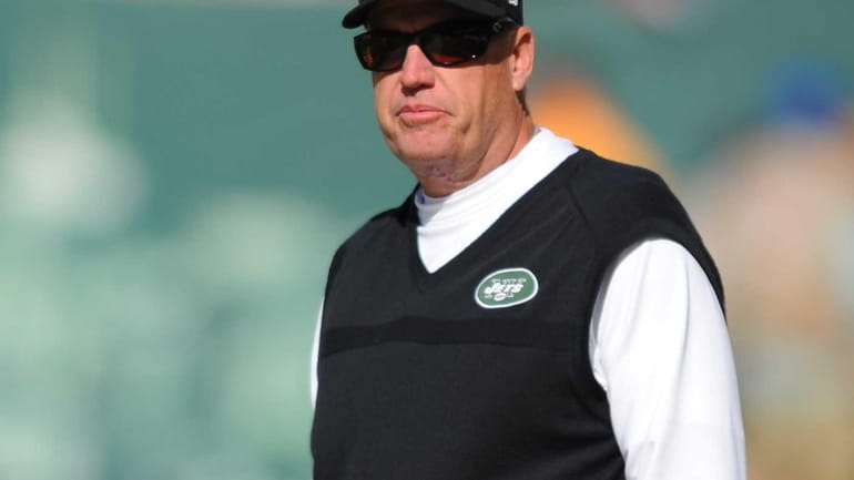 Rex Ryan looks on before a game against the New...