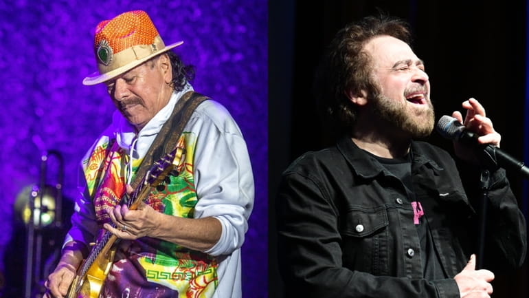 Carlos Santana, left, will be performing with Counting Crows at...