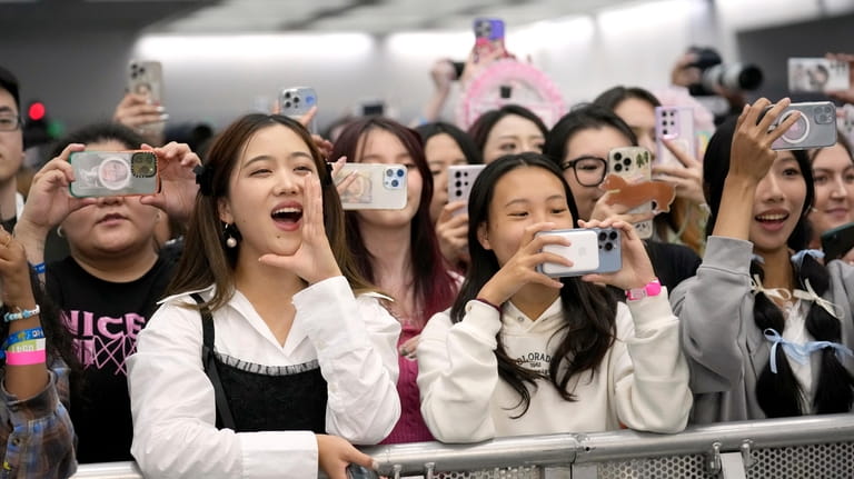 Fans attend KCON at the Los Angeles Convention Center on...