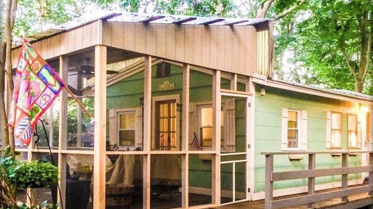 This 600-square-foot Baiting Hollow home includes two bedrooms and one...