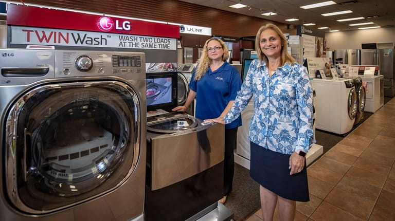 At AHC Appliances in Cedarhurst manager Maya Del Principe, left, and...