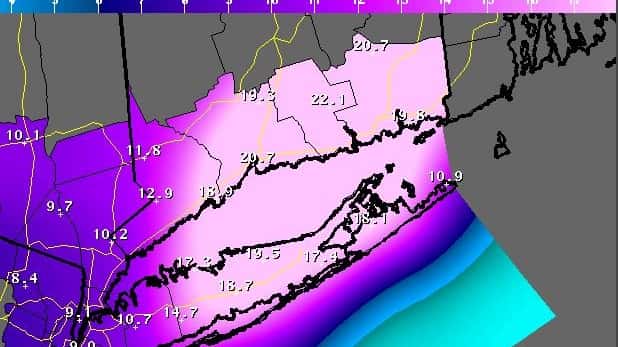 Storm Total Snow Forecast from the National Weather Service ending...
