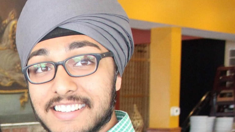 Hofstra University student Iknoor Singh, a practicing Sikh, is suing...
