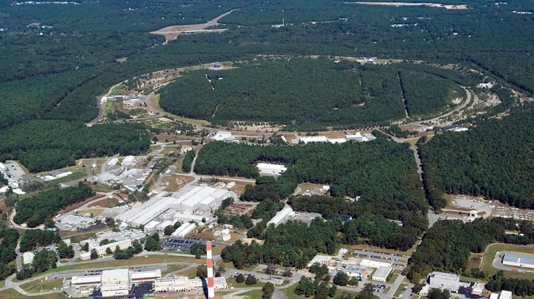 An aerial view of Brookhaven National Laboratory in Upton.