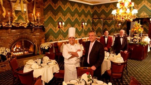 La Pace chef-owner Michael Mossallam, left, with Omar Ortega, general...