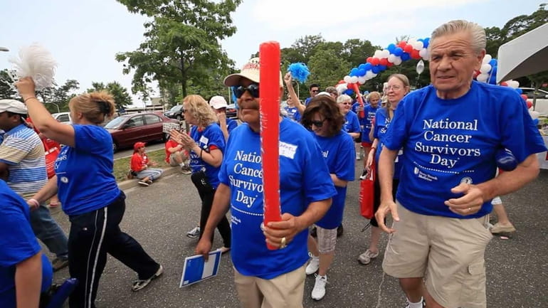Cancer Survivors march in Stony Brook Medicine's National Cancer Survivors...