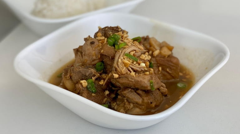 Chicken adobo is one of the Filipino specialties at Kabayan...