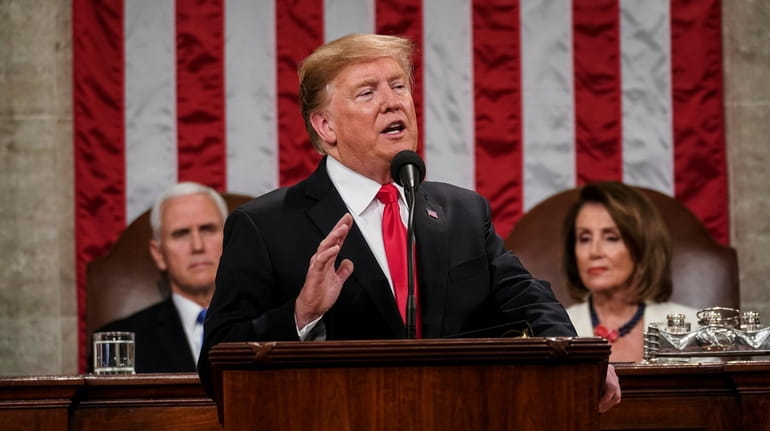 President Donald Trump gives his State of the Union address...