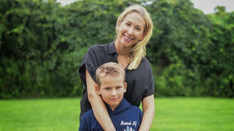 Abby Brody, with her son Benjamin, is setting up a micro-school...