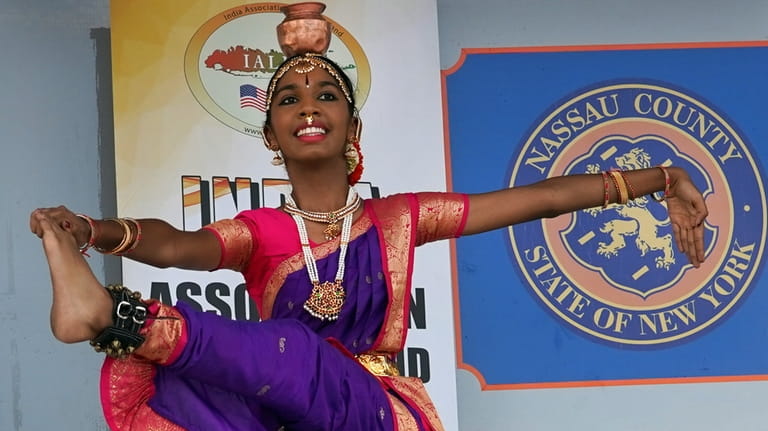 Aarthi Palaniappar, 14, performs a traditional Indian dance Saturday at...