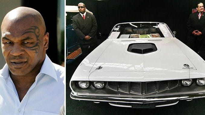 Left: Former heavyweight boxing champion Mike Tyson leaves Superior Court....