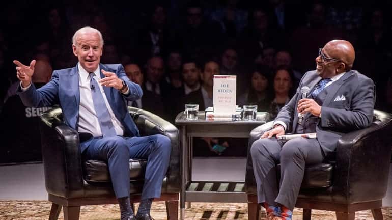 Former Vice President Joe Biden speaks with Al Roker as...