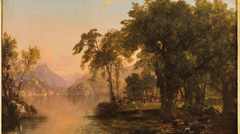 John Frederock Kensett's oil on canvas "Arcadia" is one of...