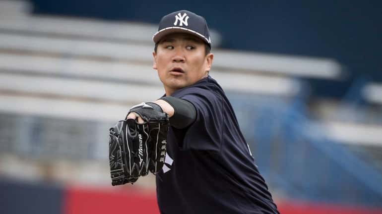 New York Yankees' Masahiro Tanaka looks sharp at George M....