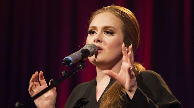 British singer Adele performs at the Santa Monica Bay Woman's...