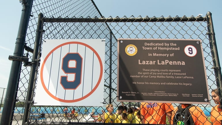 The memory of Little Leaguer Lazar LaPenna, who collapsed and died...