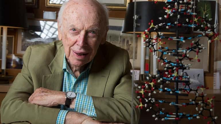 James Watson in his office at his Cold Spring Harbor Laboratory...