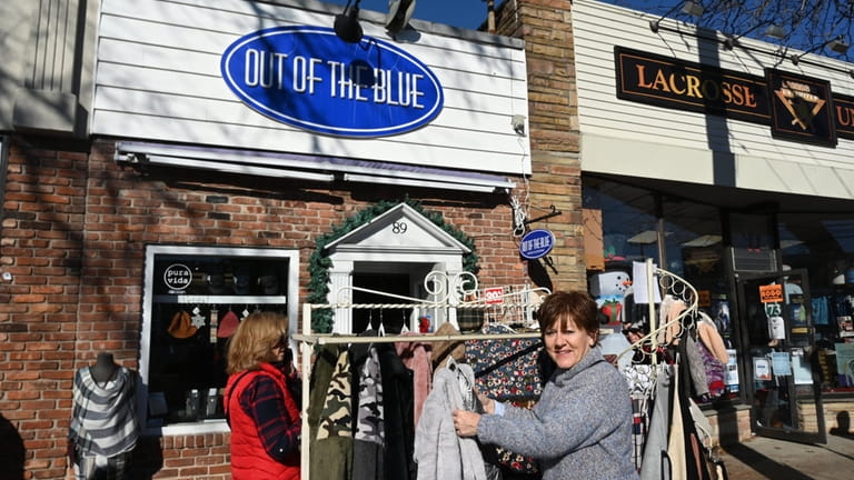 Tara Farrell, owner of the Out of the Blue shop on...