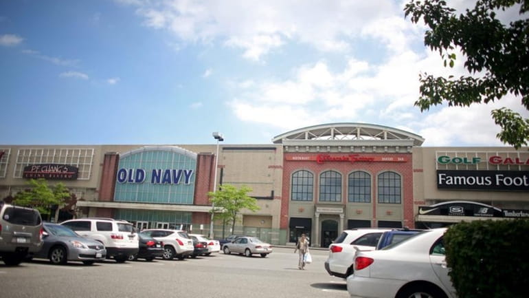 The exterior of the Source Mall is seen in Westbury...